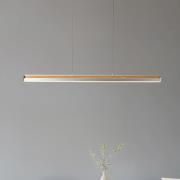 Lucande LED-Hängeleuchte Lutana, rosegold/holzfarben, 101 cm