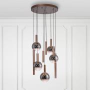 Paul Neuhaus LED-Hängelampe Bowl, Ø 63 cm, braun/grau