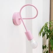 Wandleuchte Oxford, rosa, Metall, 1-flammig, E27