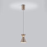 Helestra LED-Hängelampe LUK, braun, 1-flg., dimmbar