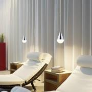 Helestra LED-Pendelleuchte DUC, chrom, IP44, Ø 7 cm