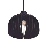 Pendelleuchte Hazo, Ø 43 cm, schwarz, Holz