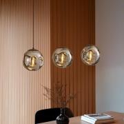 Lindby Hängeleuchte Valentina, Glas, rauchgrau, rund, 3-flg.