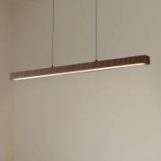 Lucande LED-Hängeleuchte Emara, holz dunkel, Eiche, CCT