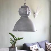 Hängeleuchte Mexlite Densi, grau, Ø 47 cm, Metall