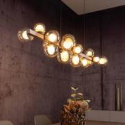 LED-Hängelampe PURE E-Popup, bronce, Glas, CCT, 18-flg.