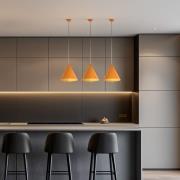 Hängeleuchte Cono, 1-flammig, Ø 25 cm, orange, E27