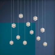 SCHÖNER WOHNEN LED-Hängelampe Lini weiß 11-fl. lang, 3.000 K