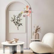 Stehleuchte Explosion, Glas, Pastell-bunt, chrom, G9