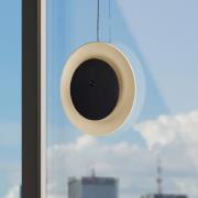 LED-Akku-Tischleuchte Solan, schwarz/beige, Solar, IP54