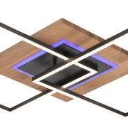 LED-Deckenleuchte Panama M Plus, eiche/schwarz, Länge 61 cm