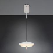 LED-Hängelampe Keaton, hellgrau, Ø 40 cm, Metall, CCT