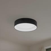 LED-Deckenleuchte Plafond, schwarz, Stoff, Ø 45 cm, 3-step