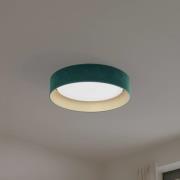 LED-Deckenleuchte Plafond, Samt grün, Ø 45 cm, 3-step-dim