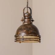 Hängeleuchte Saglam, 1-flammig, altmessing, Ø 30 cm, Metall