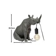 KARE Tischleuchte Sitting Rhino, grau, 39 cm hoch, E27