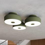 Deckenleuchte CLARO, olivgrün, Ø 30 cm, Metall, 4 x E27