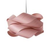 LZF Hängelampe Link, hellrosa/nickelfarben, Ø 69 cm, Holz
