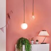 Paulmann Hängelampe Menja weiß satiniert/messing Ø 20cm IP44