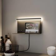 Paulmann LED-Wandlampe Jarina schwarz 35 cm Ablage USB-Port