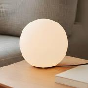 Lindby Tischlampe Marike, weiß, Glas, Kugel, Ø 25 cm, E27