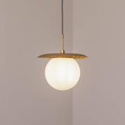 Hängeleuchte Anemon, goldfarben, Glas, Ø 30 cm, E27