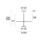LED-Hängeleuchte Stilo_P, weiß, Ø 55 cm, IP40