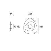 LED-Wandleuchte Joint_W, oval, 58 cm, weiß, Metall