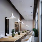 Hängeleuchte Morgana, weiß/nickel, Metall, Ø 48 cm, E27