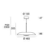 LED-Hängelampe Basin_P, weiß, Metall, Ø 49 cm, IP40