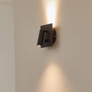 Lucande LED-Wandleuchte Magya, schwarz, 14x14cm, verstellbar