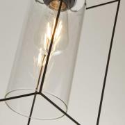 Pendelleuchte Vesperon, transparent, Glas, 3-flammig, 75 cm