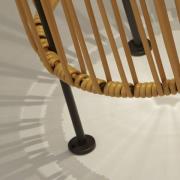 Solar-LED-Stehleuchte Livay, ocker, Rattan, 68 cm, IP44