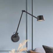 LED-Wandleuchte Savina, schwarz, Ausladung 92 cm, Metall