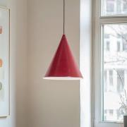 Hängeleuchte Form, weinrot, Metall, Ø 24 cm, Kegel, E27