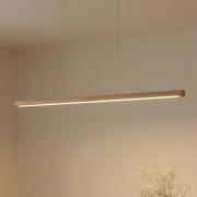 Lucande LED-Hängeleuchte Maruta, Holz, Balken, 120 cm, 3000K