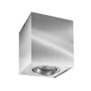 Deckenspot Bengala eckig, silber, Alu, GU10, schwenkbar