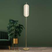 LED-Stehleuchte Capsule, messingfarben, Eisen, Acryl