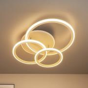 LED-Deckenlampe Gelder, 60 cm, greige/sandfarben, RGBW, CCT