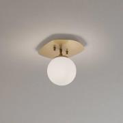 Deckenleuchte Well, goldfarben, Glas, Ø 20 cm, E14