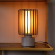 Tischleuchte Lambres, taupe, Höhe 27 cm, Metall