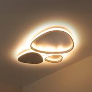 LED-Deckenlampe Samling, Länge 62 cm, taupe, Metall