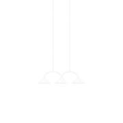 Globen Lighting Hängelampe CURVE 3, weiß, 3-flg., 95 cm