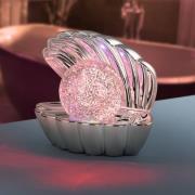 LED-Tischleuchte Shelly, chromfarben, Kunststoff, 18 cm, RGB