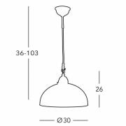 KOLARZ Hängelampe Nonna, Ø 30 cm, Erdbeeren, Rand glatt