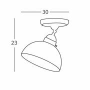 KOLARZ Deckenlampe Nonna, Ø 30 cm, Zitronen, Rand glatt