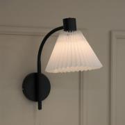 Wandleuchte Mira, schwarz/weiß, Eisen/Stoff, Breite 22 cm