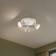 Deckenrondell Trogir, beige, 3-flammig, Stahl, Ø 30 cm