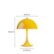 Louis Poulsen Akkulampe Panthella PORTABLE 250, gelb, IP44