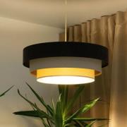 Hängeleuchte Triniti, braun/beige/creme, Ø 60 cm, Textil